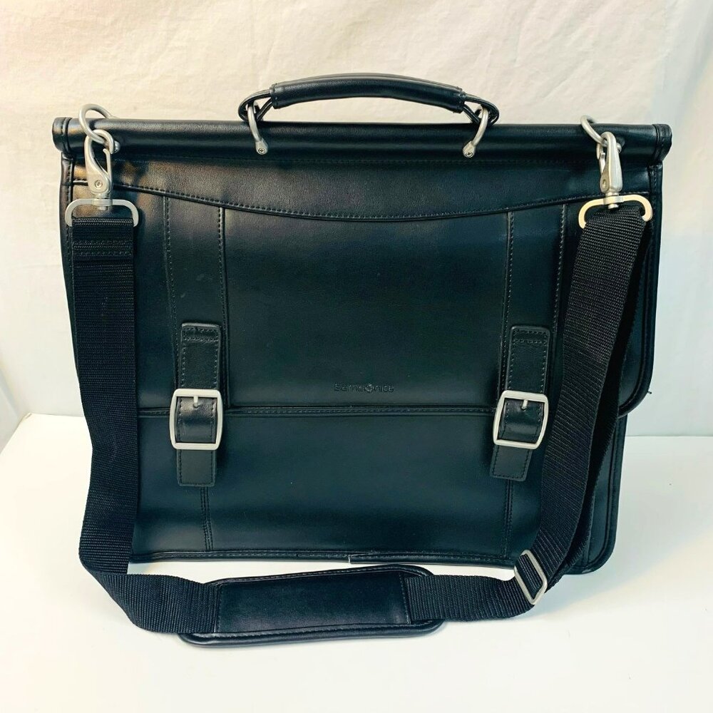 Samsonite Black Leather Portfolio Briefcase
